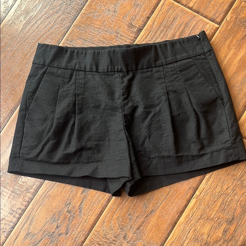 J. Crew Black High Waist Shorts with Tailored Pleats - size 6 - Picture 2 of 12